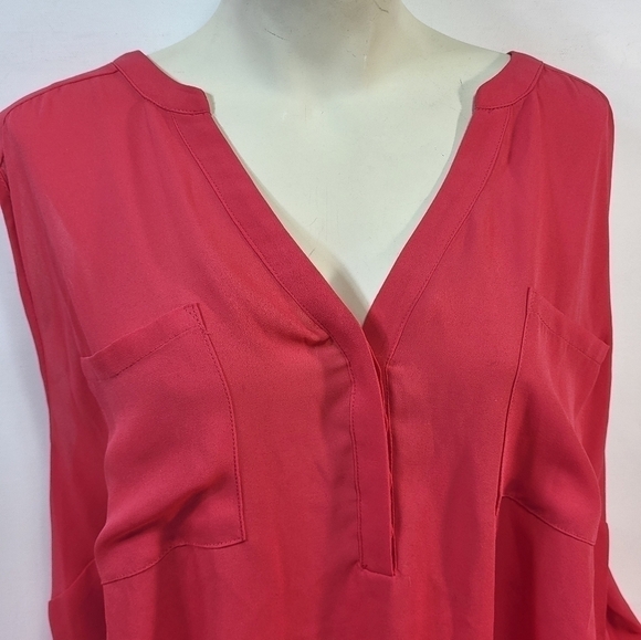 Torrid Harper Georgette Pullover 3/4 Sleeve Blouse - Picture 5 of 9